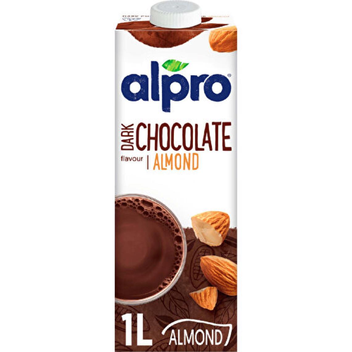 Alpro Bitter Çikolata Badem İçeceği 1lt Laktozsuz Bitkisel Vegan Süt