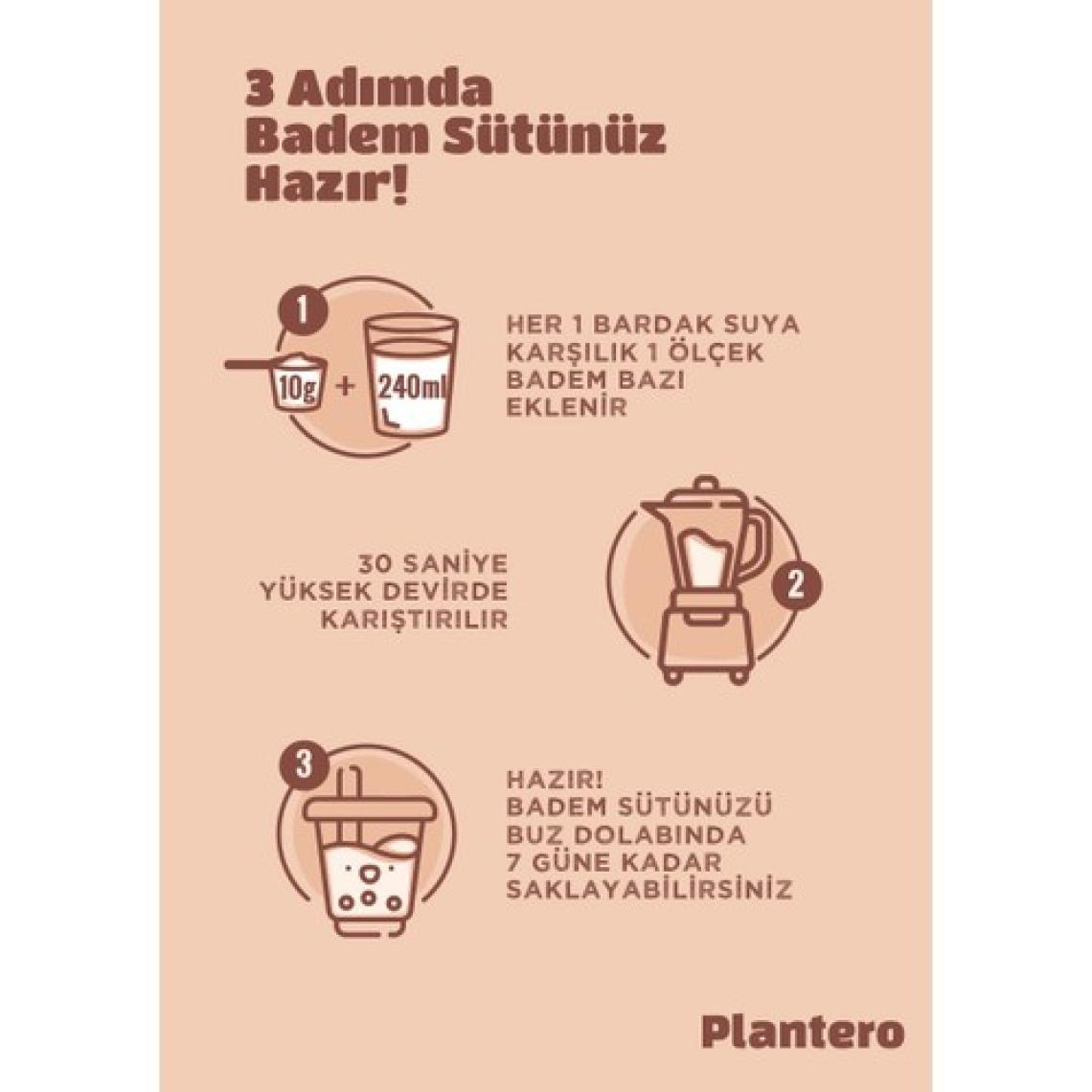 2'li Set Badem Sütü Bazı Konsantre 250GR,  %100 Badem, 25 Bardak 6 Lt Süt