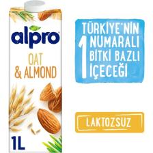 Alpro Yulaf & Badem İçeceği 1lt Laktozsuz Bitkisel Vegan Süt