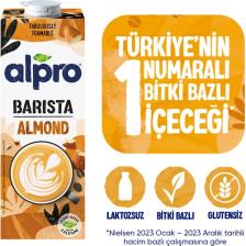 Alpro Barista Badem Sütü 1 L Vegan Laktozsuz Bitkisel Bazlı