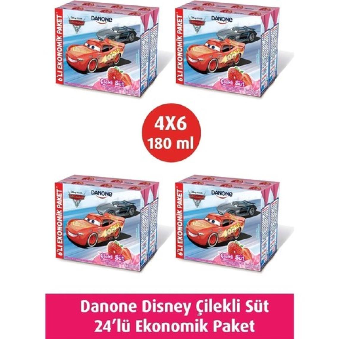 Danone Disney Çilekli Uht Süt 180ML X6 x 4 Adet (Karakter Seçimi Yapılamamaktadır)