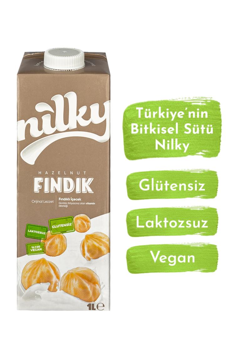 Fındık Sütü Glütensiz Bitkisel Bazlı Laktosuz Vegan 1 Lt