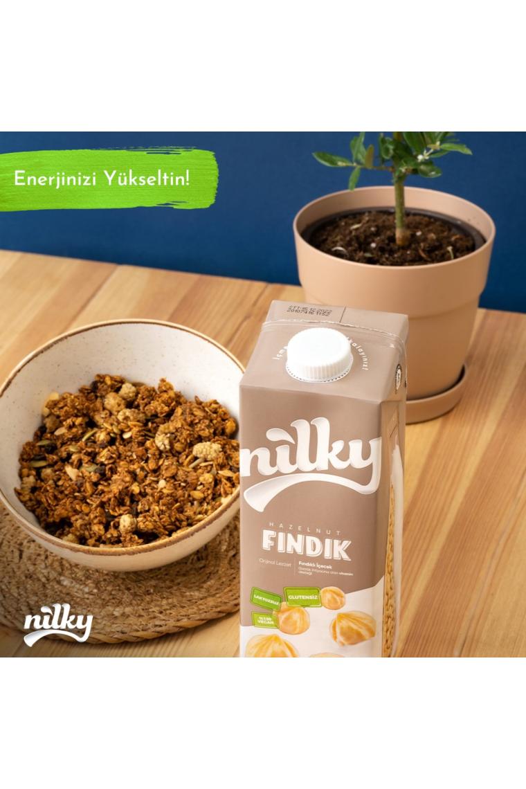 Fındık Sütü Glütensiz Bitkisel Bazlı Laktosuz Vegan 1 Lt