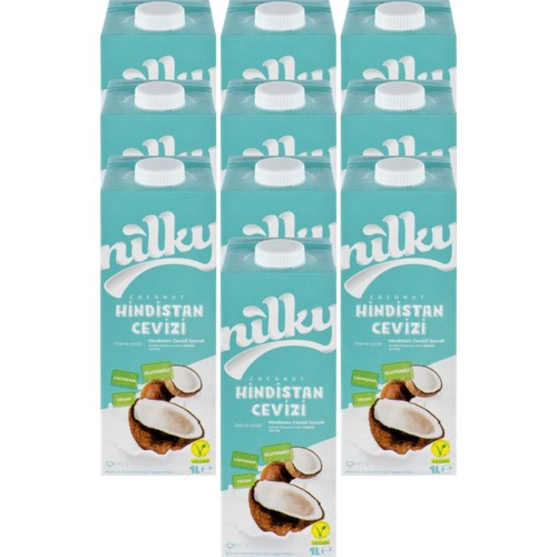 Nilky Hindistan Cevizi Sütü Glütensiz Bitkisel  Bazlı Laktosuz Vegan 10x1 lt