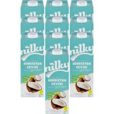 Nilky Hindistan Cevizi Sütü Glütensiz Bitkisel  Bazlı Laktosuz Vegan 10x1 lt