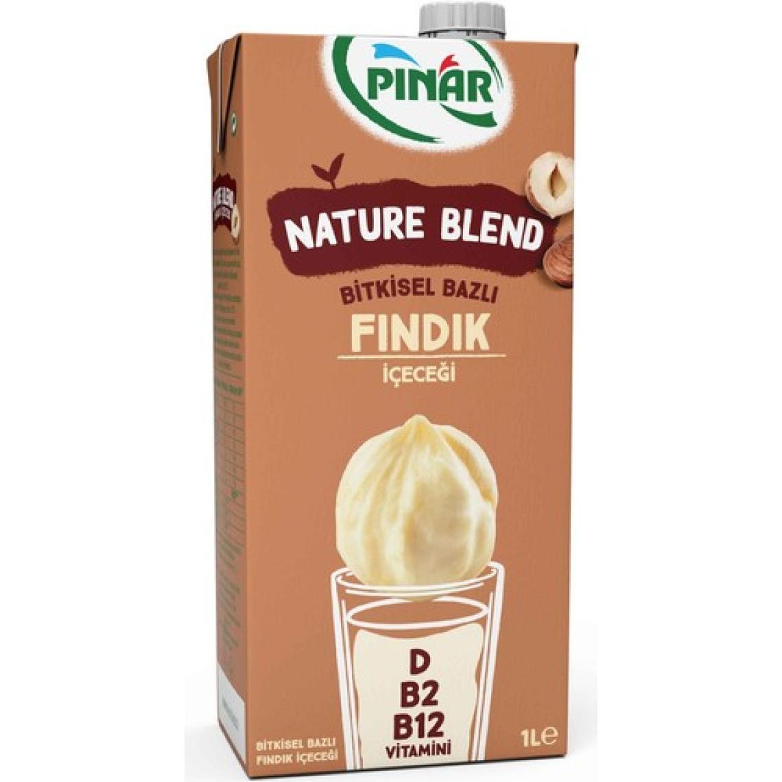 Pınar Nature Blend Bitkisel Bazlı Fındık Içeceği 1 L Vegan Laktozsuz x 4 Adet