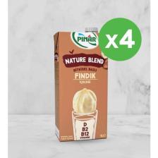 Pınar Nature Blend Bitkisel Bazlı Fındık Içeceği 1 L Vegan Laktozsuz x 4 Adet