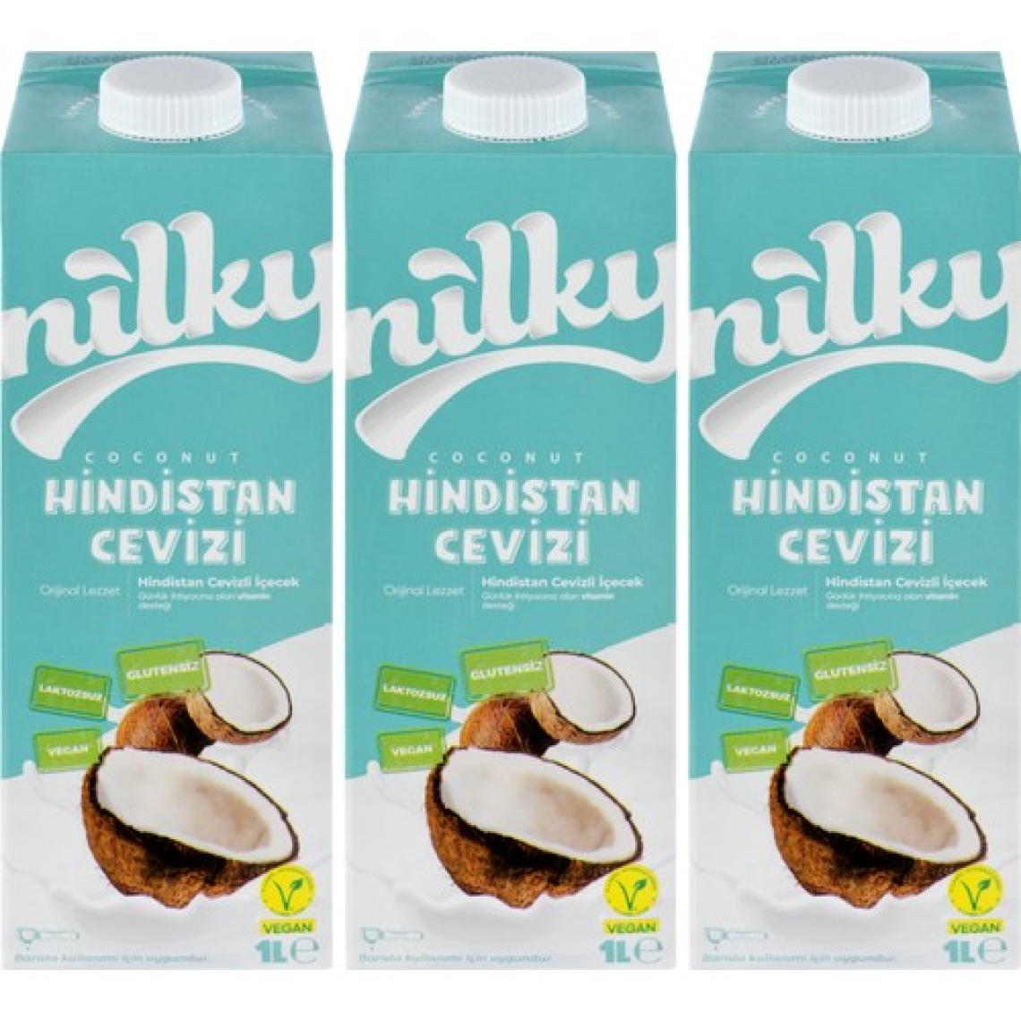 Nilky Hindistan Cevizi Sütü Glütensiz Bitkisel Bazlı Laktosuz Vegan 3x1 lt