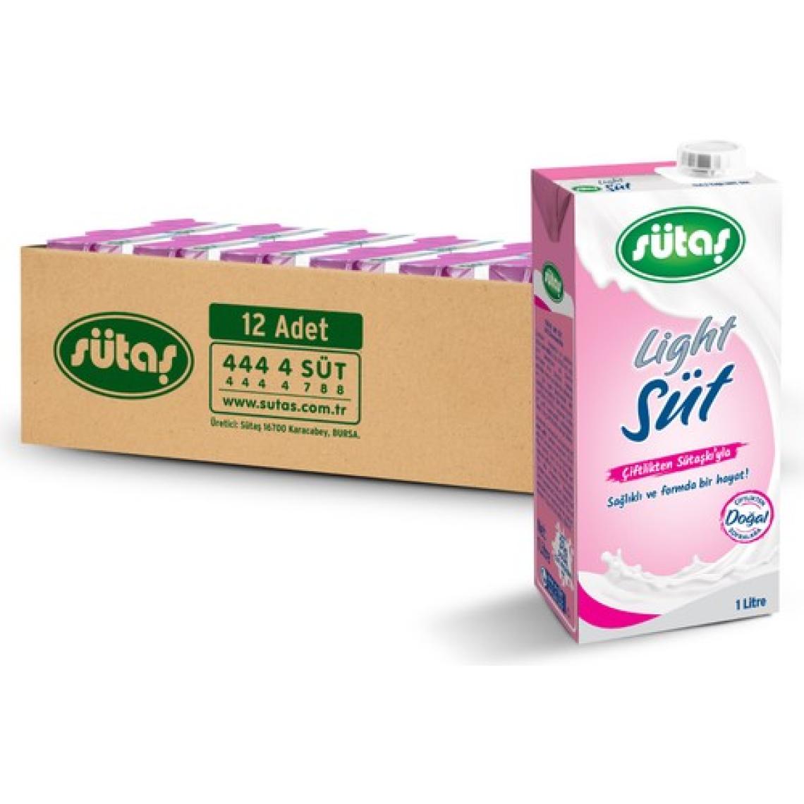Sütaş Süt Lıght 1 lt x 12