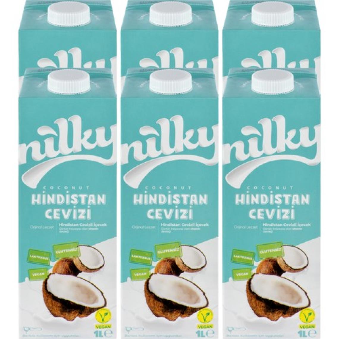 Nilky Hindistan Cevizi Sütü Glütensiz  Bitkisel  Bazlı Laktosuz Vegan 6x1 lt