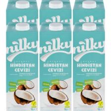 Nilky Hindistan Cevizi Sütü Glütensiz  Bitkisel  Bazlı Laktosuz Vegan 6x1 lt