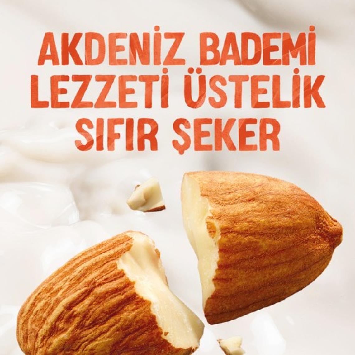 Alpro Şekersiz Badem Sütü 2x1 L - Vegan, Laktozsuz, Bitkisel İçecek, Belçika Menşeli, Kalsiyum ve D, B2, B12 Vitaminleri İçerir