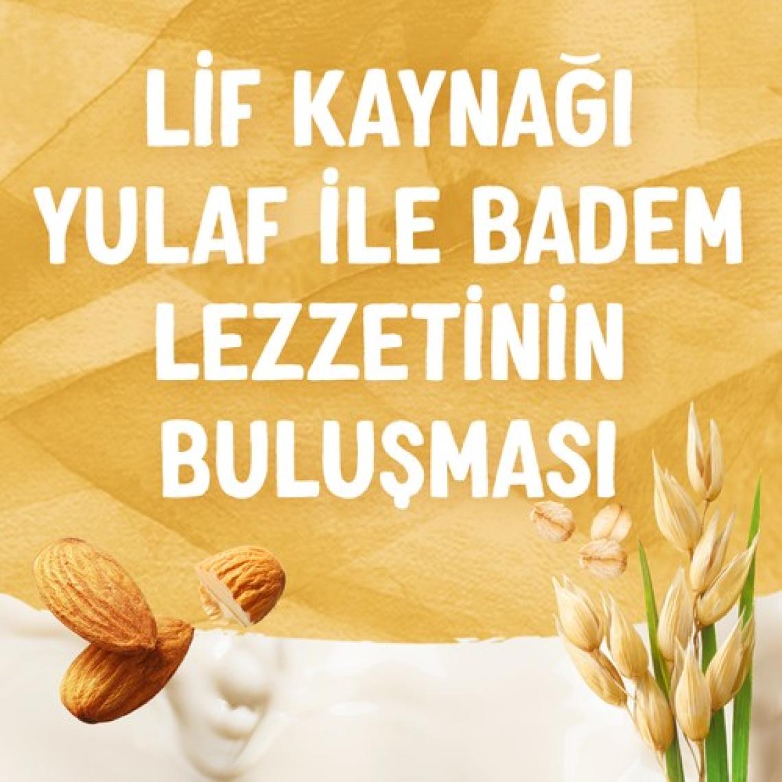 Alpro Yulaf Badem Sütü 1 L Vegan Laktozsuz Bitkisel Bazlı