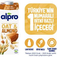 Alpro Yulaf Badem Sütü 1 L Vegan Laktozsuz Bitkisel Bazlı
