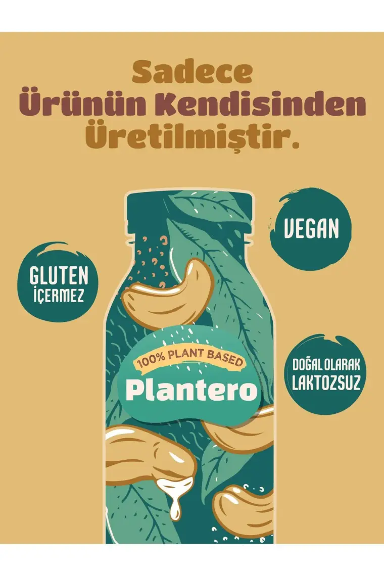 Plantero Kaju Sütü Bazı Konsantre 250gr,  Kaju, Şekersiz