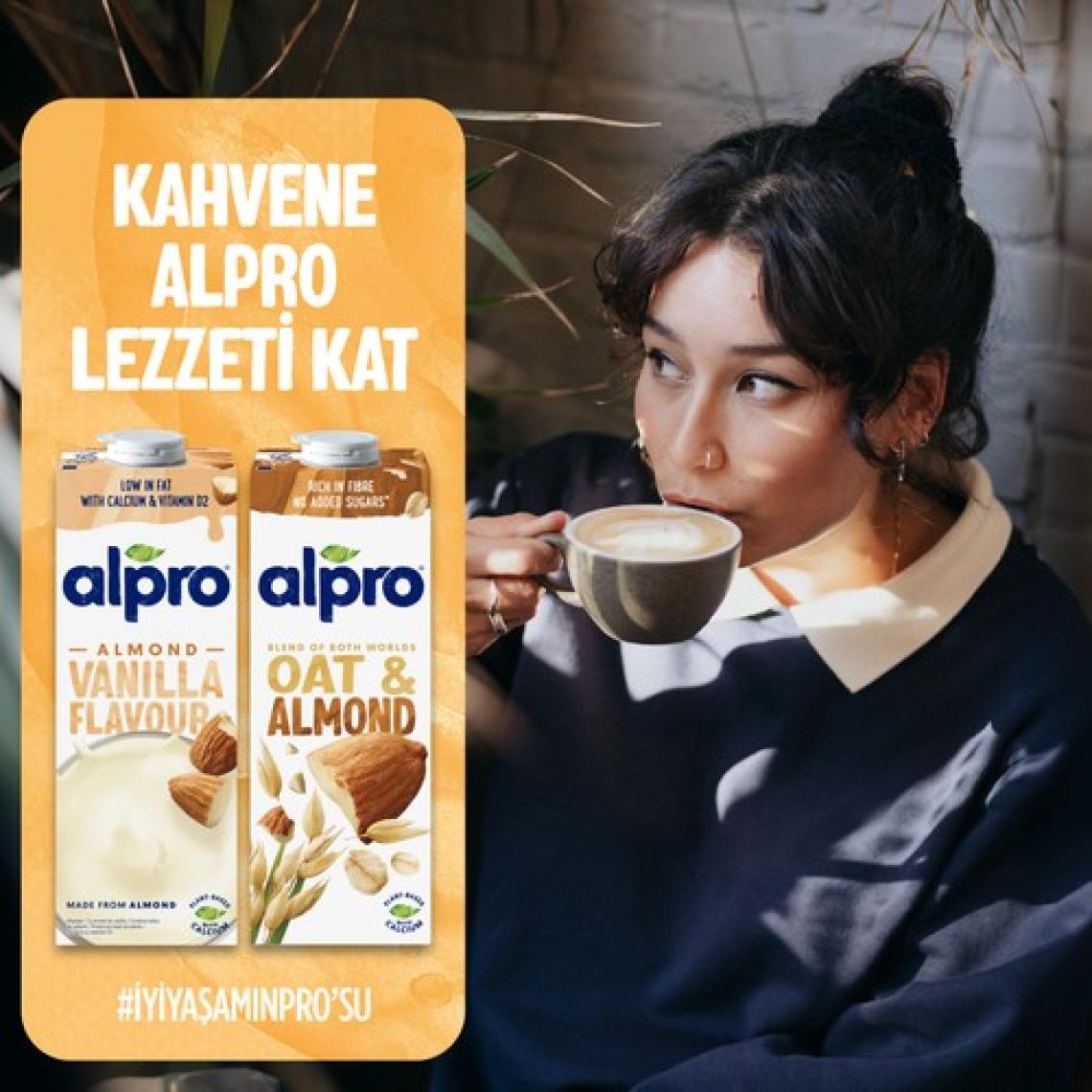 Alpro Yulaf Badem Sütü 2x1 L Vegan Laktozsuz Bitkisel Bazlı