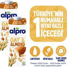 Alpro Yulaf Badem Sütü 2x1 L Vegan Laktozsuz Bitkisel Bazlı