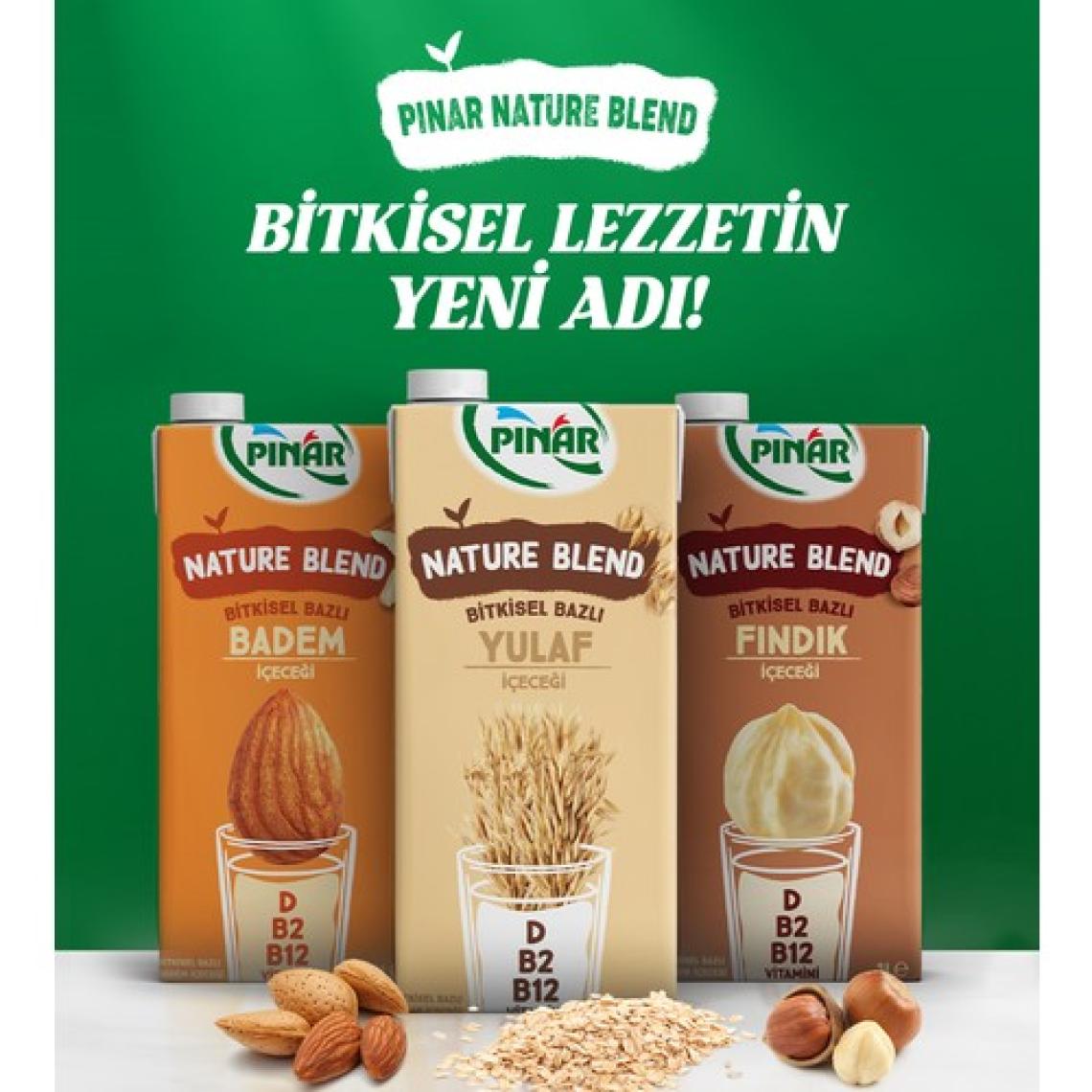 Pınar Nature Blend Bitkisel Bazlı Fındık Içeceği 1 L Vegan Laktozsuz x 2 Adet