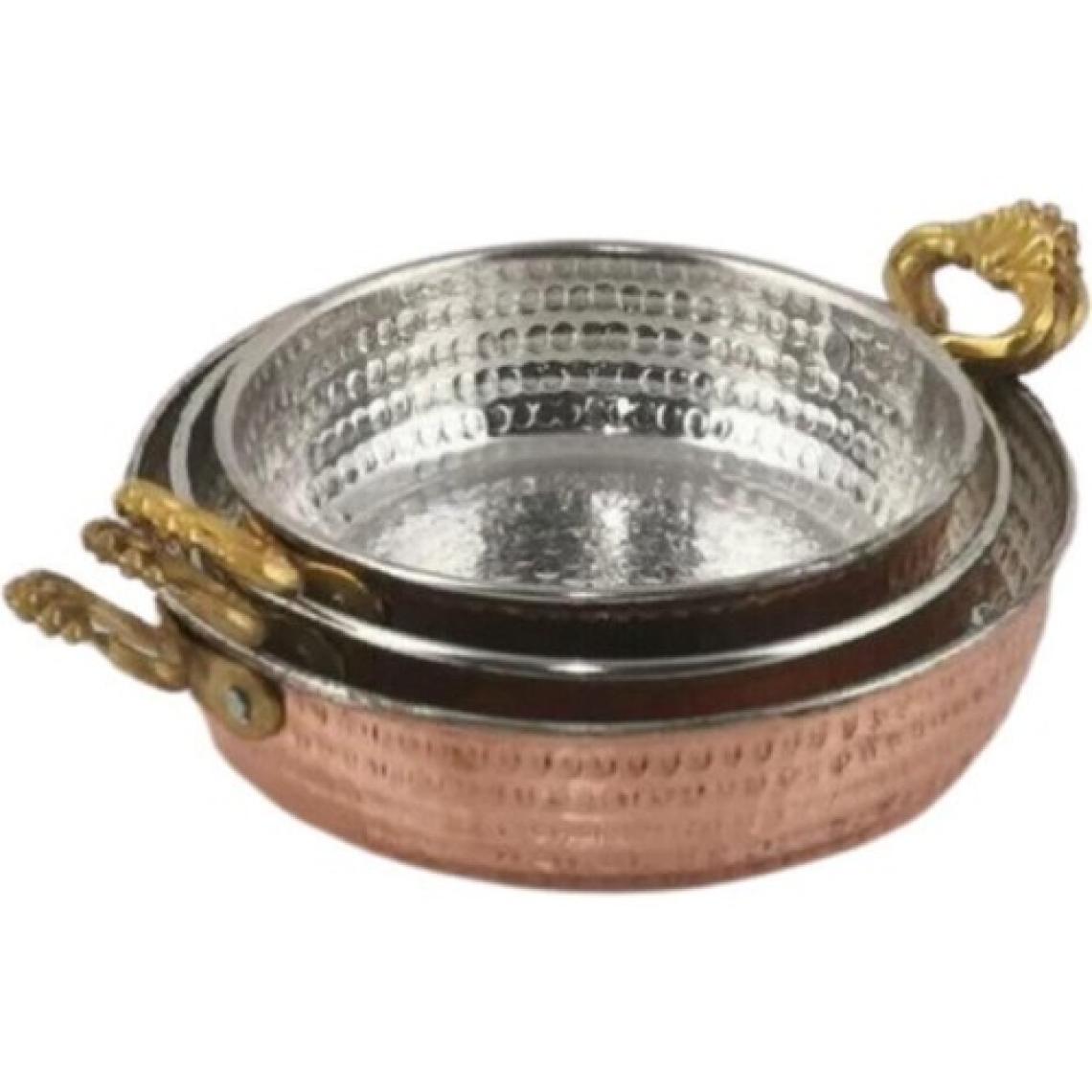 Gerekseal Gaziantep Yapımı 3,lü Bakır Sahan Tava Seti Ürünüdür