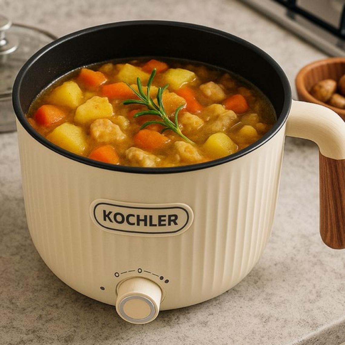 Kochler Çok Amaçlı Elektrikli Tencere | 600w | 1.6l | Buharlı Ve Yağda Pişirme Özellikli -Jj18b-2