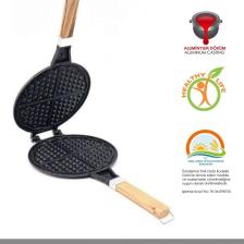 Taşhan T-0598 Döküm Ahşap Saplı Waffle Tavası-20 cm