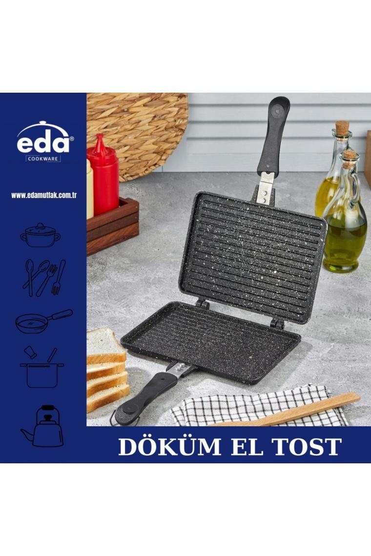 Döküm Granit 24x17 Cm Ocak Üstü El Tost Makinesi