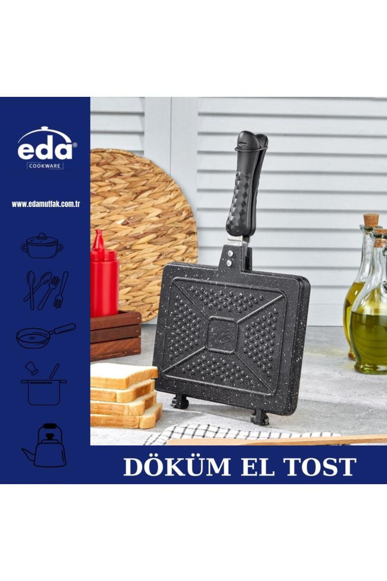 Döküm Granit 24x17 Cm Ocak Üstü El Tost Makinesi