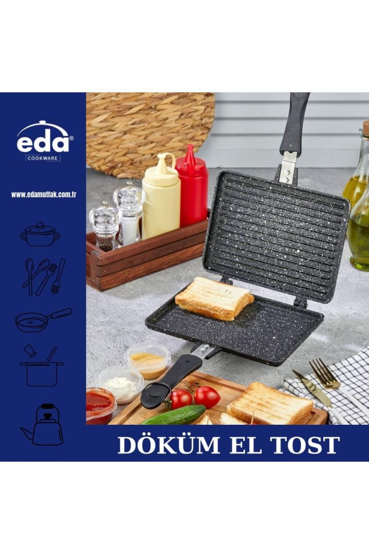Döküm Granit 24x17 Cm Ocak Üstü El Tost Makinesi