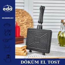 Döküm Granit 24x17 Cm Ocak Üstü El Tost Makinesi
