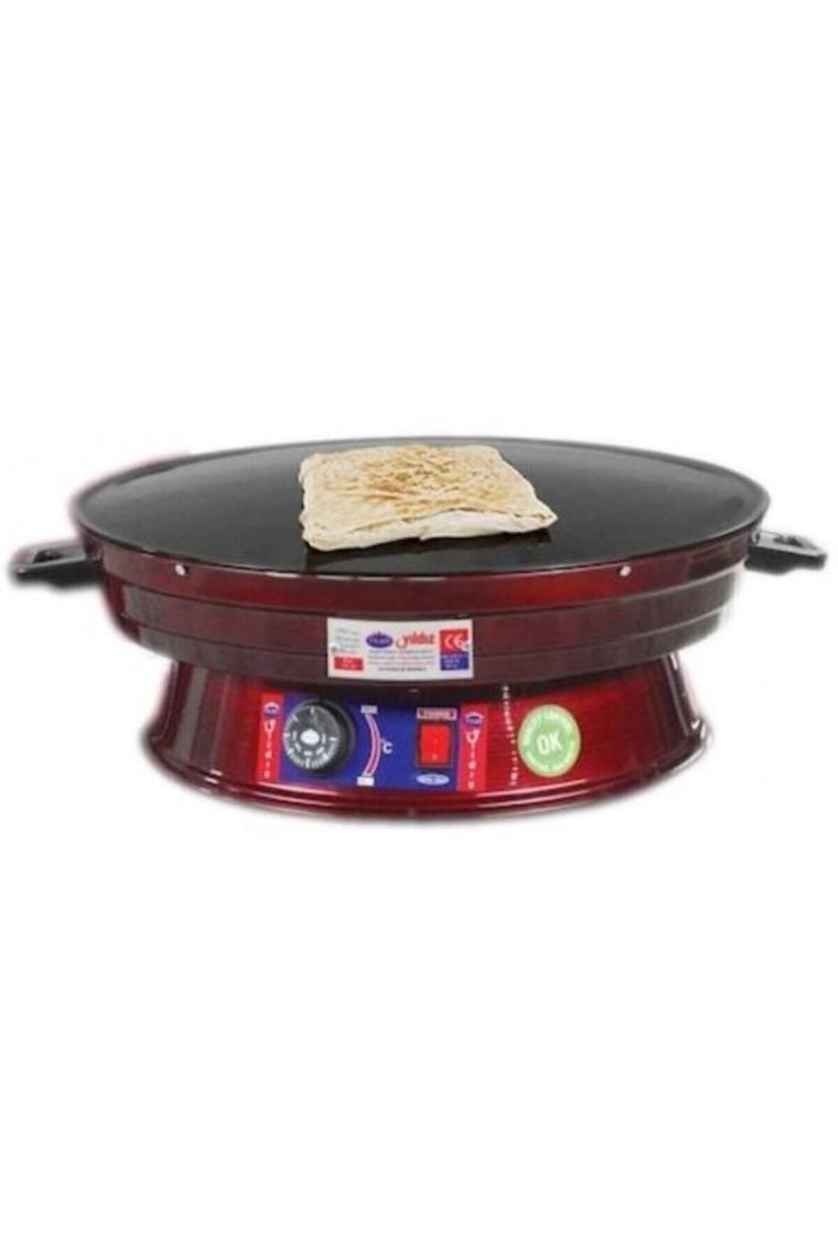 J-181 Yk-25 2000w Elektrikli Lüks Termostatlı 50 Cm Ekmek,gözleme,börek Ve Katmer Sacı