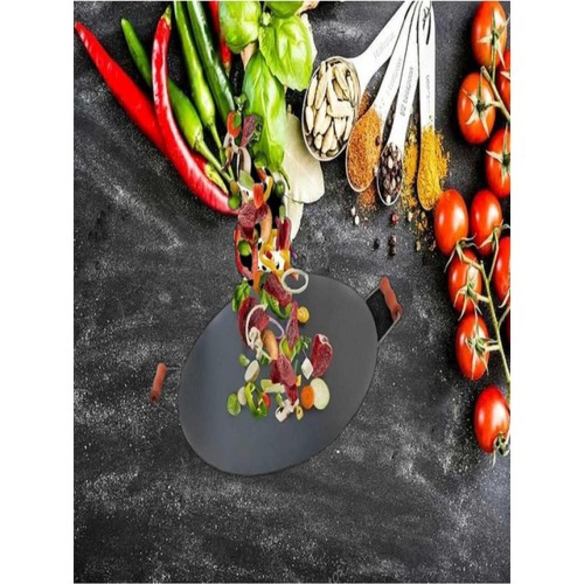 Otm Kavurma Sac 40 cm Çift Taraflı Saç Kavurma Gözleme Sacı Ahşap Kulp FR40