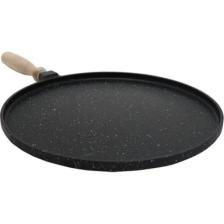 Evim Şahane Meşe Saplı Döküm Granit Gözleme Tava Izgara Pizza Tava