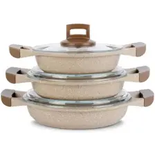 Thermoad Granit Döküm Sahan Set Gri