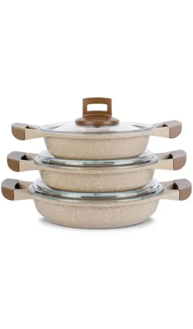 Thermoad Granit Döküm Sahan Set Gri