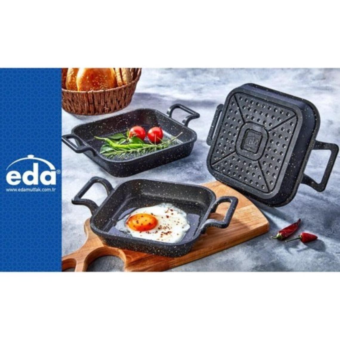 Apaydın Eda Döküm Granit Kaplama Kare Sahan 3'lü Set 18 cm -20 Cm-22 cm