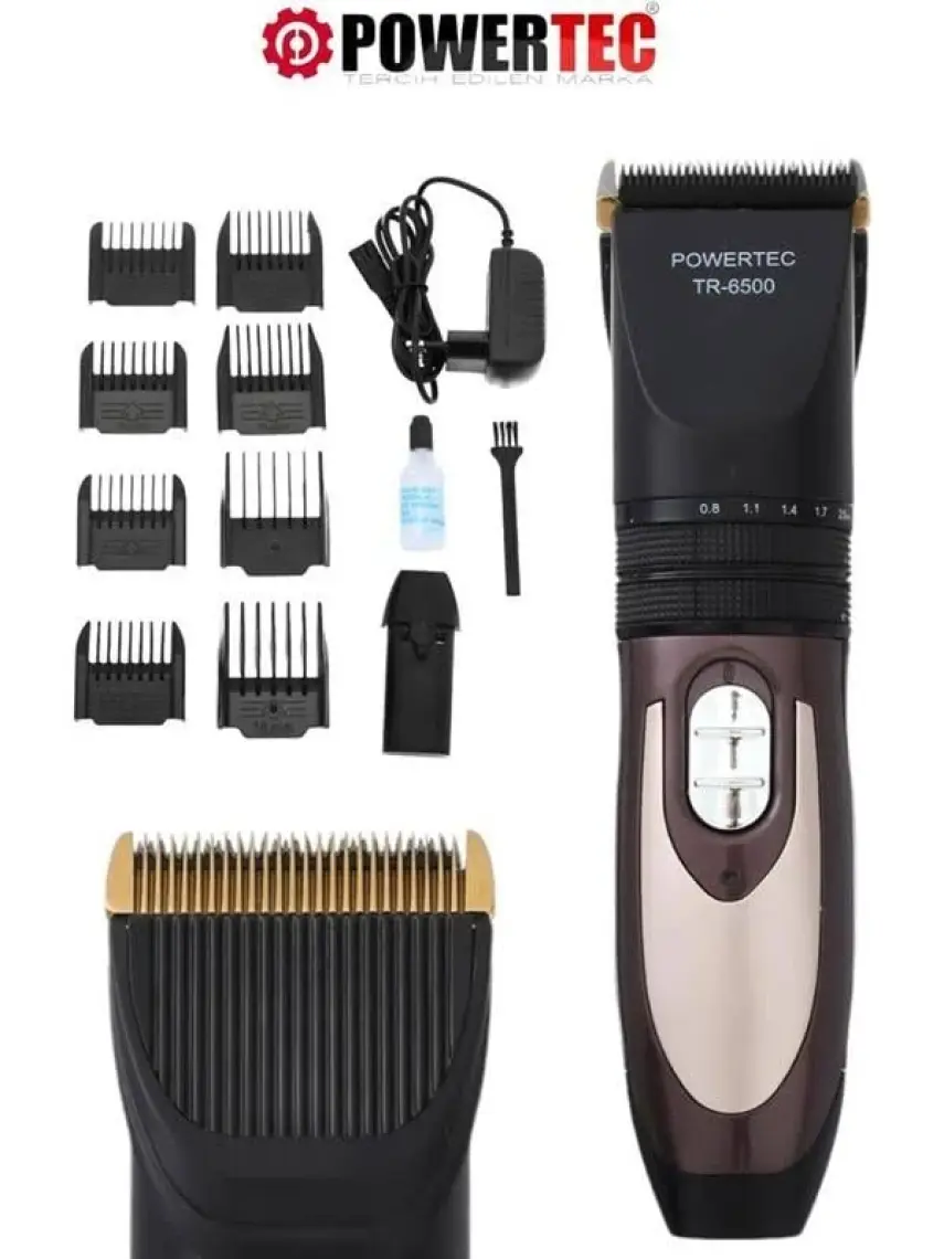 Powertec TR-6500 Yedek Bataryalı Şarjlı Tıraş Makinesi