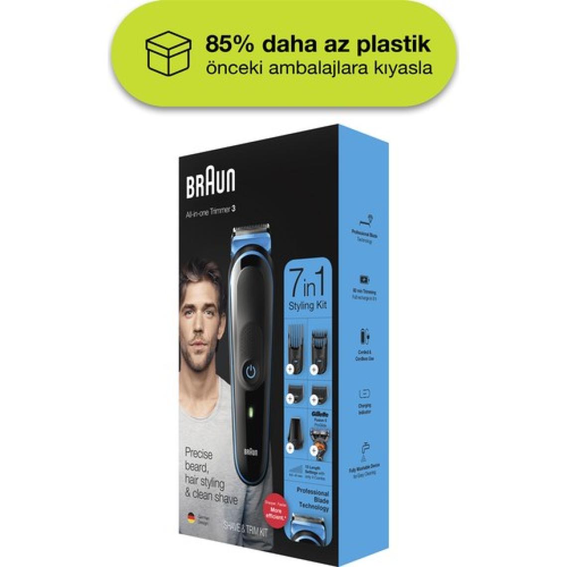 Braun Mgk 3245 Erkek Bakım Kiti Islak & Kuru 7in1  Şekillendirici + Gillette