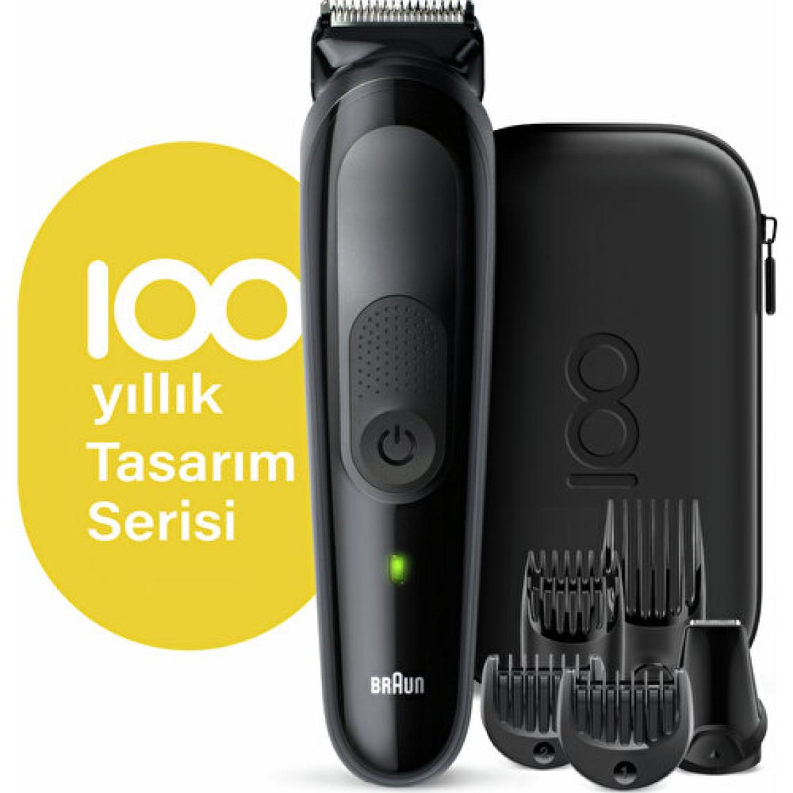 Braun MGK 5045 100. Yıl Özel Max Serisi Erkek Bakım Kiti AutoSense Kablosuz Islak&Kuru 5 Ek Ataçman+Özel Tasarım Seyahat Çantası