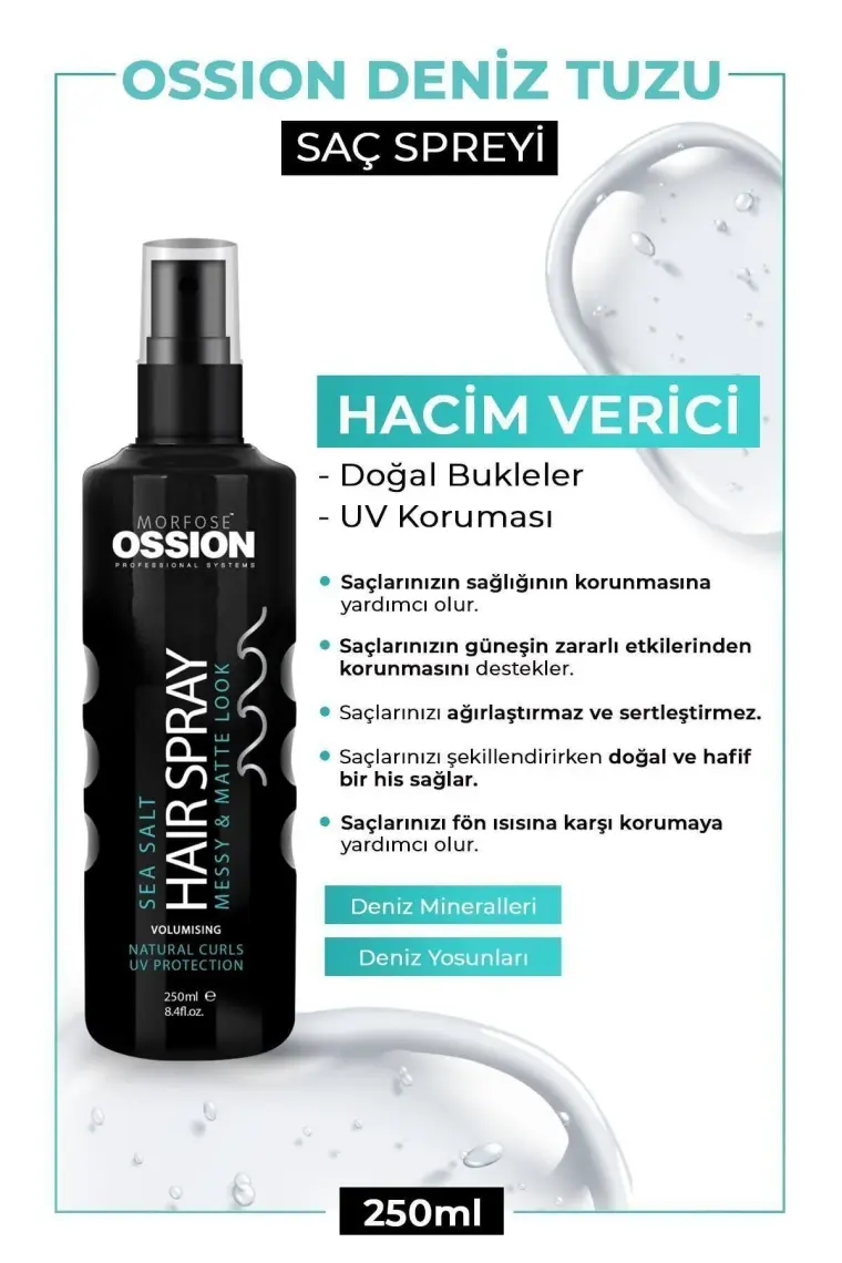 Ossıon Deniz Tuzu Saç Spreyi 250ML