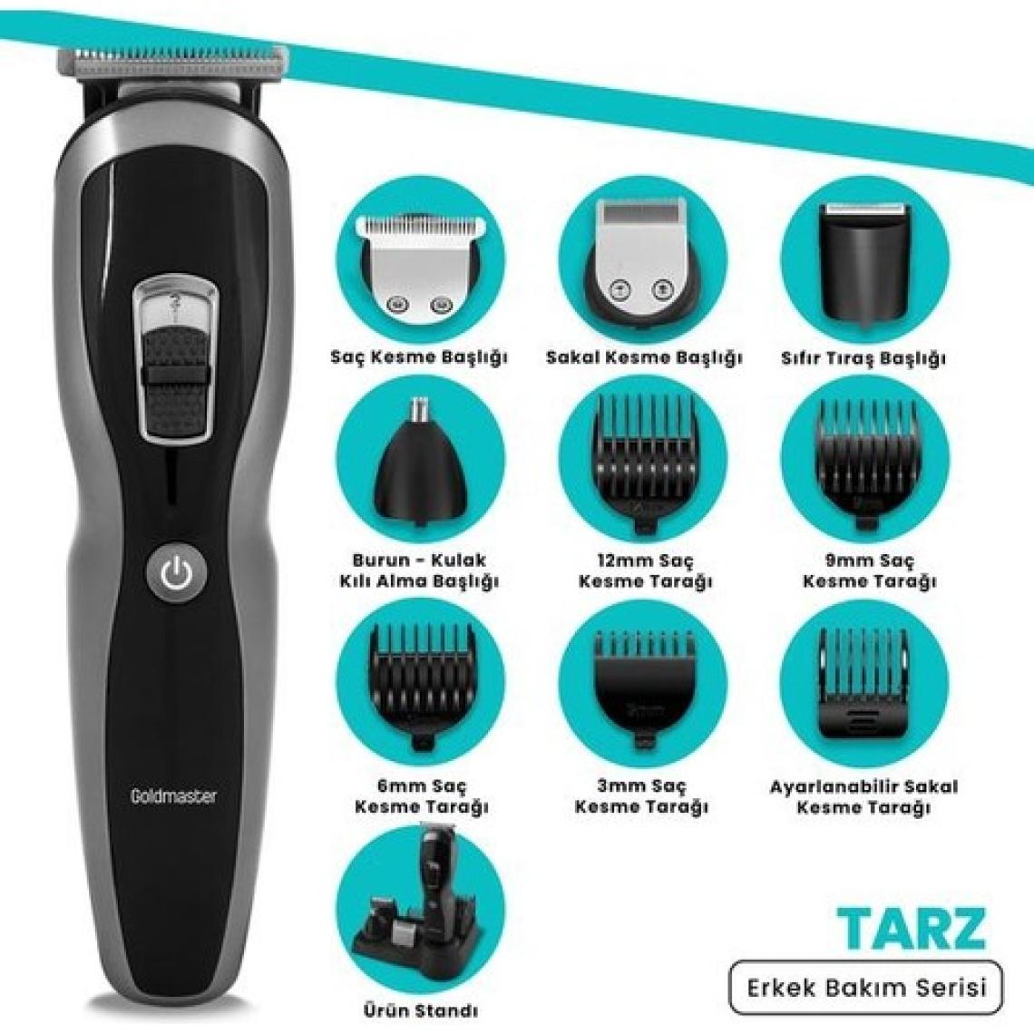 Goldmaster GM-8104 9in1 Tarz Erkek Tıraş Bakım Seti