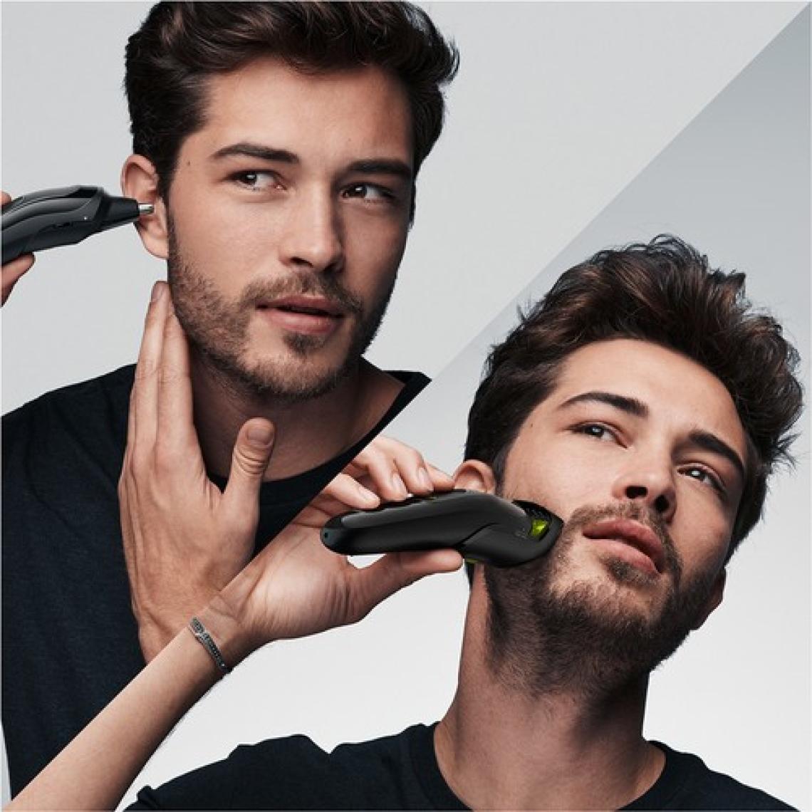 Braun MGK 3221 Şarjlı Erkek Bakım Kiti 6 Ek Ataşman, Kuru Kullanım Kablosuz Şekillendirici - Siyah/Yeşil