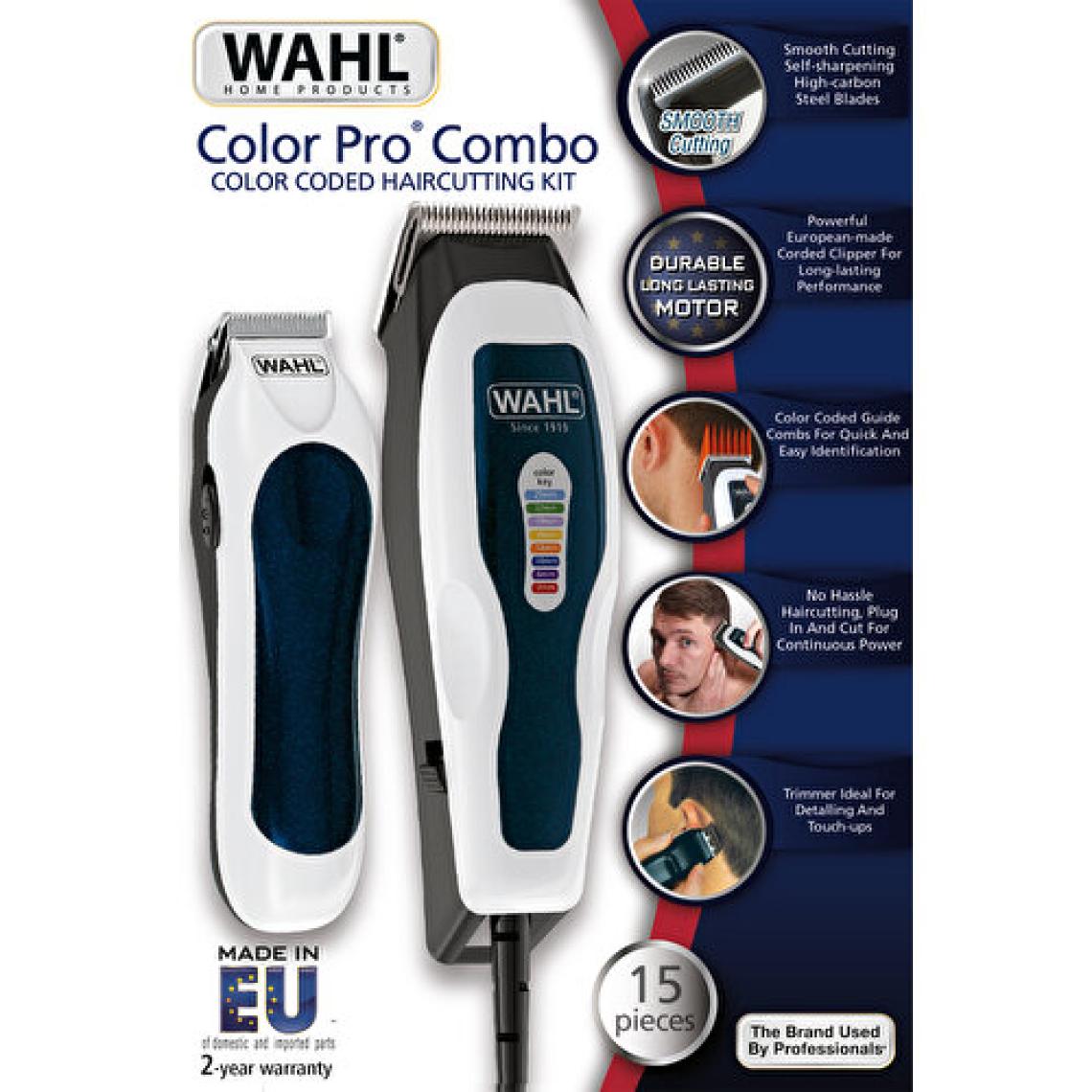 Wahl 1395-0465 Color Pro Combo Mini Düzeltici ve Saç Kesme Makinesi
