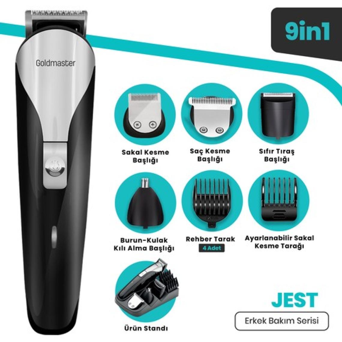 Goldmaster GM-8119 Jest 9 In 1 Erkek Bakım Seti