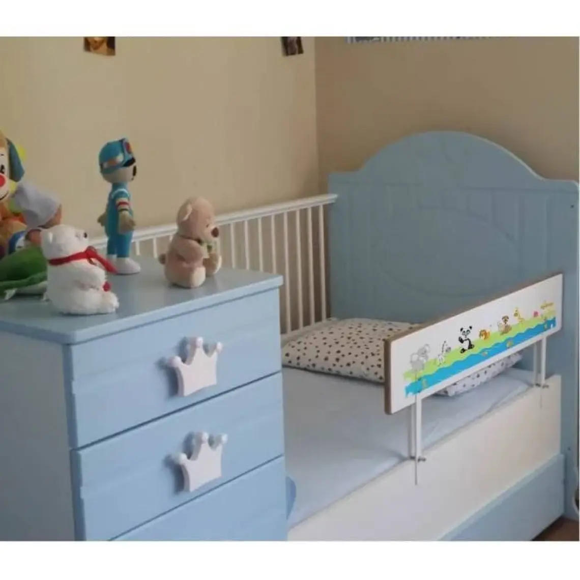 Agubugu Baby  Ahşap Yatak Bariyeri 90 x 30 cm Hayvan Desenli