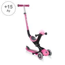 Globber Go Up Deluxe Play Pembe 3 Tekerlekli Oturaklı Işıklı Çocuk Scooter