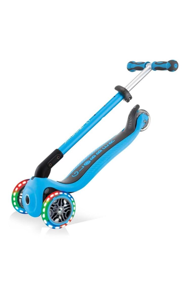 Globber Go Up Deluxe Play Mavi 3 Tekerlekli Oturaklı Işıklı Çocuk Scooter