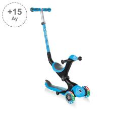 Globber Go Up Deluxe Play Mavi 3 Tekerlekli Oturaklı Işıklı Çocuk Scooter