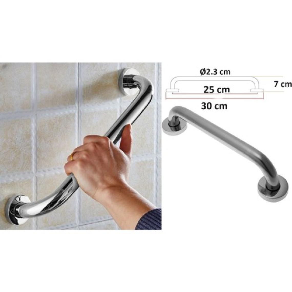 Almital Mobilya Aksesuarlari 25 Cm. Paslanmaz Tutunma Barı, Tutamağı  Wc, Banyo, Duş, Klozet, Küvet Yanı Kullanım İçin