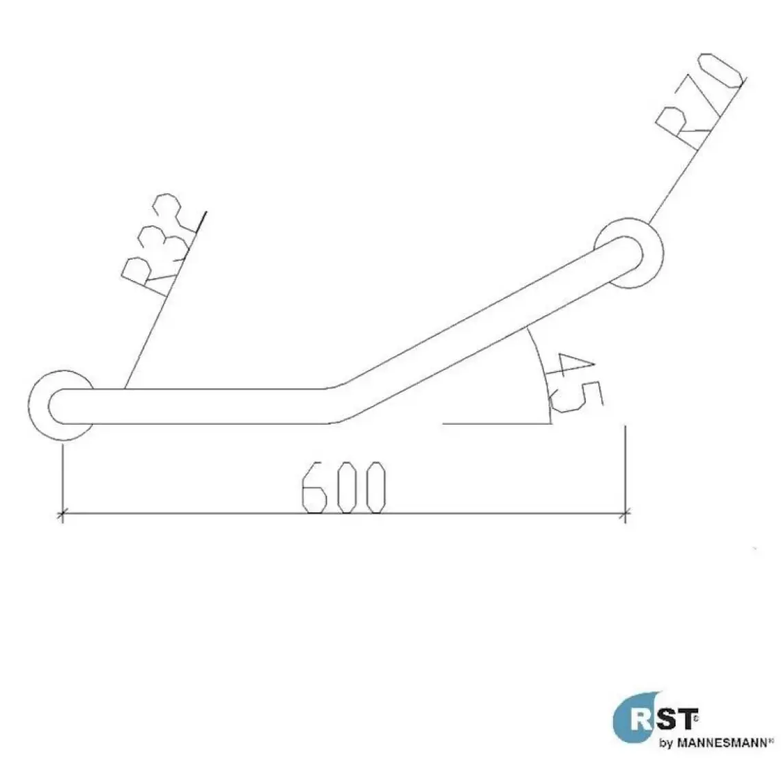 RST® MANNESMANN Açılı Tutunma Barı - 32 mm