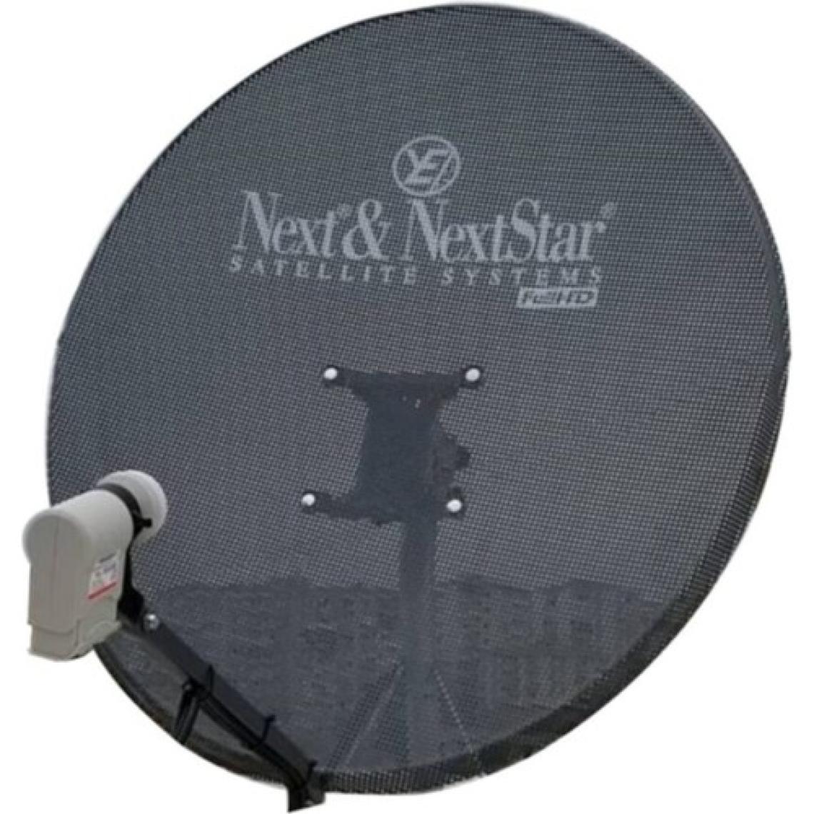 Next 80 cm Delikli 0,6 Mm. Gri Renk Ofset Çanak Anten + Lnb